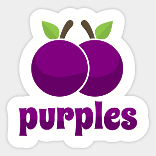 Purples > Oranges Sticker